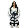 Mink Coat with Leather Trim
