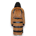 Mink Coat with Leather Trim