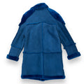 Teal Shearling Coat with Collar