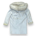 White Shearling with Collar and Hood