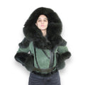 Women's Biker Shearling with Fox Collar