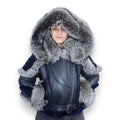 Women's Biker Shearling with Fox Collar