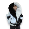Women's Biker Shearling with Fox Collar