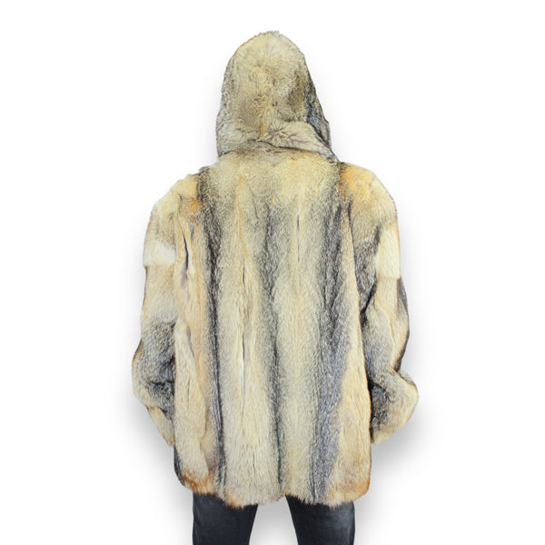 Golden Island Fox Face Vest with Hood