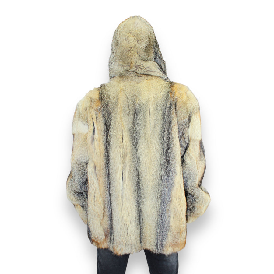 Golden Island Fox Face Vest with Hood