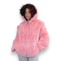 Pink Rabbit Fur Jacket