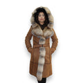 Shearling with Crystal Fox Hood and Middle Lining