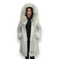 7/8 Acro Shearling with Fox Hood and Double Zipper