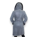 Shearling with Grey Fox Hood and Cuffs
