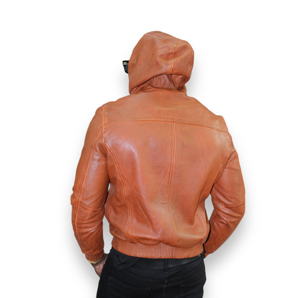 Leather Hoodie