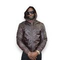 Leather Hoodie