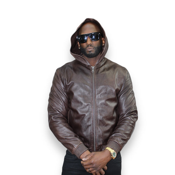 Leather Hoodie