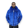 Men's Mink Bomber with Fox Collar