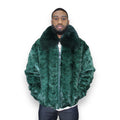 Men's Mink Bomber with Fox Collar