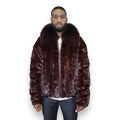 Men's Mink Bomber with Fox Collar