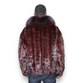 Men's Mink Bomber with Fox Collar