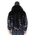 Men's Mink Bomber with Fox Collar