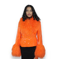 Leather with Mongolian Lamb