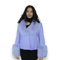 Leather with Fox Collar and Cuffs
