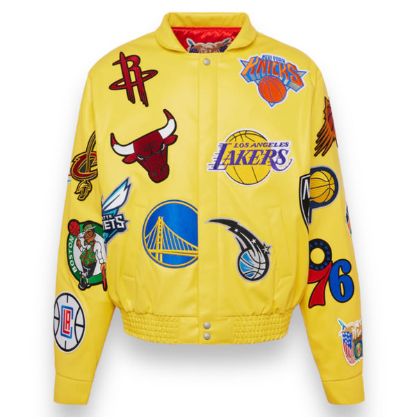 Jeff Hamilton NBA Collage Vegan Lather Jacket