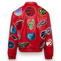 Jeff Hamilton NBA Collage Vegan Lather Jacket