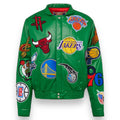 Jeff Hamilton NBA Collage Vegan Lather Jacket