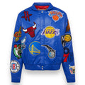 Jeff Hamilton NBA Collage Vegan Lather Jacket