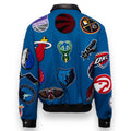 Jeff Hamilton NBA Collage Wool and Leather Jacket