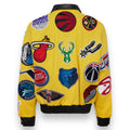 Jeff Hamilton NBA Collage Wool and Leather Jacket