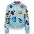 Jeff Hamilton NBA Collage Vegan Lather Jacket