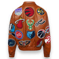 Jeff Hamilton NBA Collage Vegan Lather Jacket