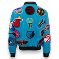 Jeff Hamilton NBA Collage Wool and Leather Jacket