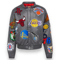 Jeff Hamilton NBA Collage Vegan Lather Jacket