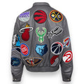Jeff Hamilton NBA Collage Vegan Lather Jacket