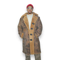 Brown Marble Carcoat Shearling