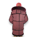 Burgundy Shearling with Burgundy Fox Collar