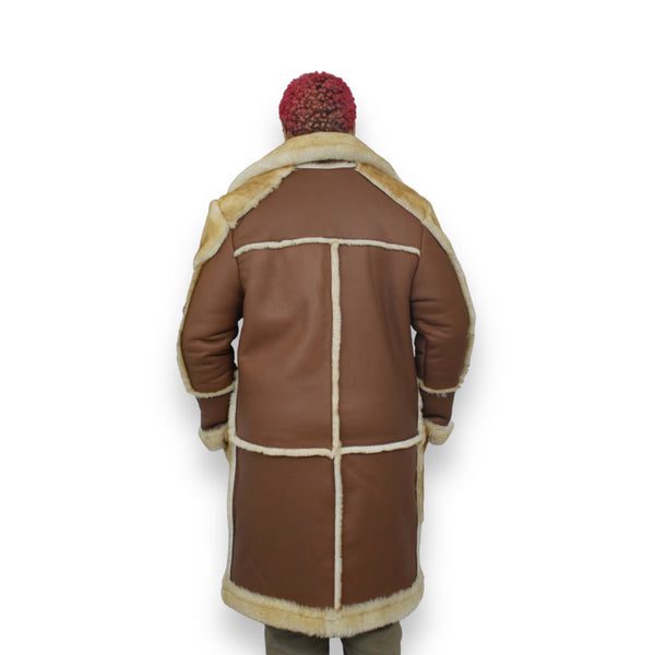 Tan Shearling with Collar and Pockets