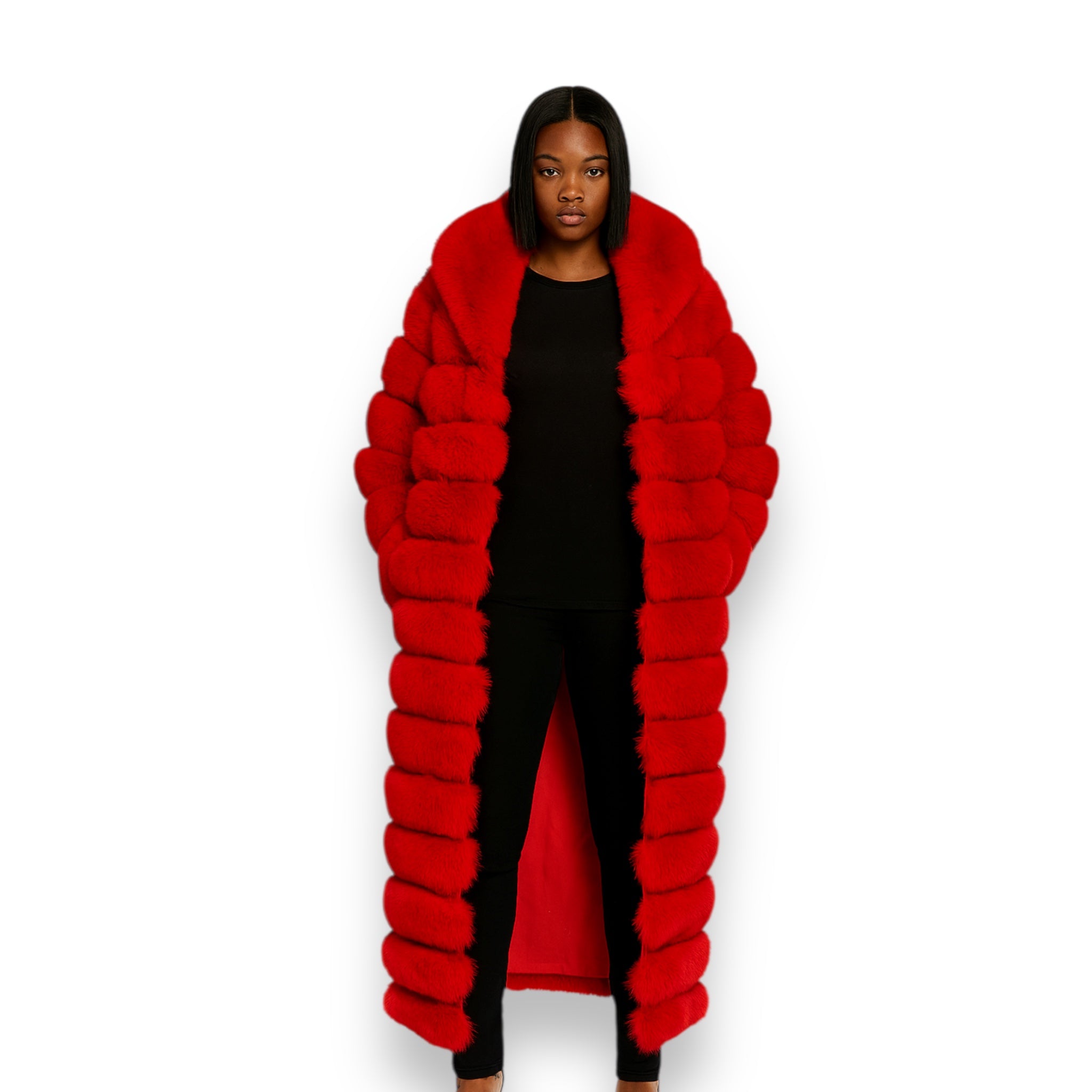 Full Length Fox Coat – Daniel's Leather