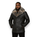 Shearling Coat With Fox Collar