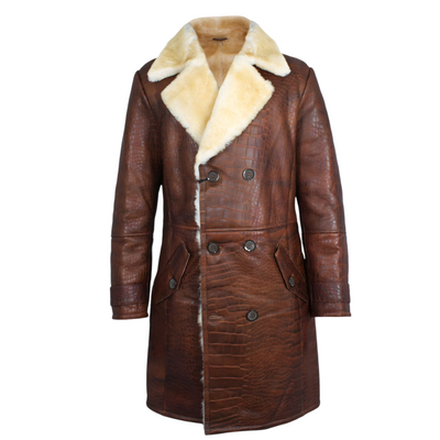 Crocodile Print Shearling