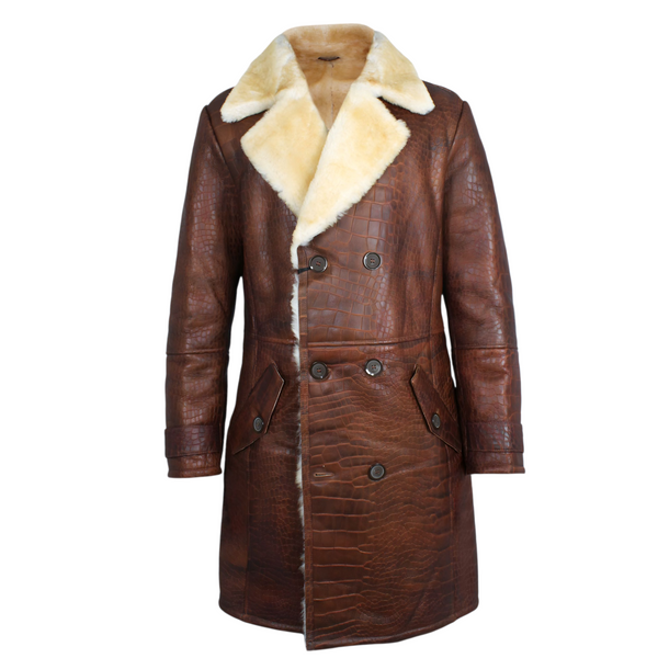 Crocodile Print Shearling