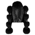 Fox with Snake Print Leather