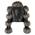 Fox with Snake Print Leather