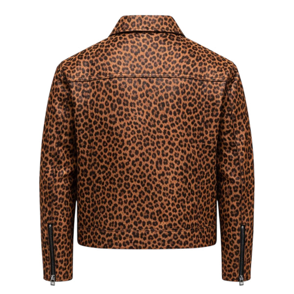 Pony Print Leather Jacket