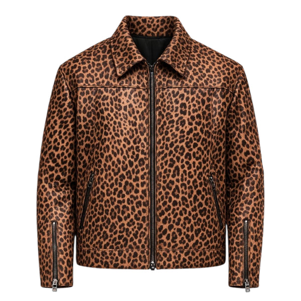 Pony Print Leather Jacket