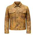 Jean Stonewash Leather Jacket