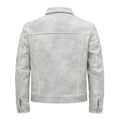 Jean Stonewash Leather Jacket