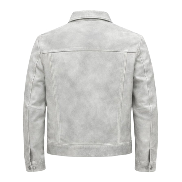 Jean Stonewash Leather Jacket