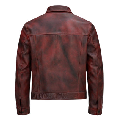 Jean Stonewash Leather Jacket