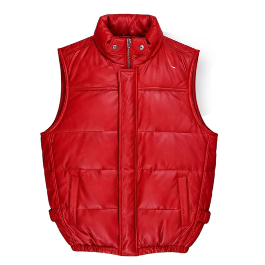 Leather Goose Bubble Vest